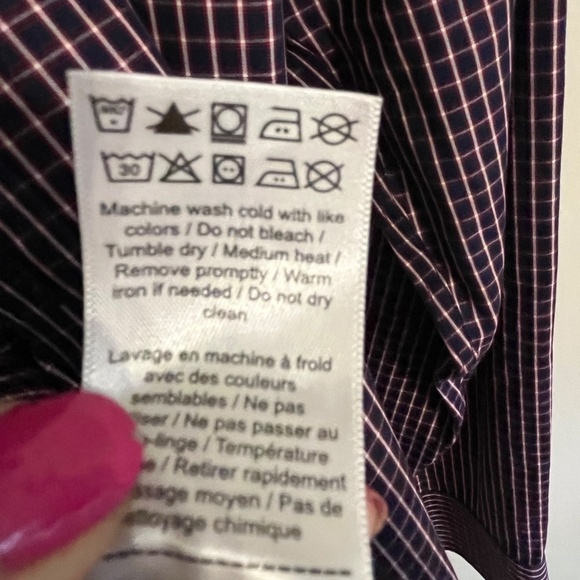 UnTuckit Shirt Men 2XL Red Plaid Preppy Festive Office Neutral Slim Graach 80s - Picture 10 of 12